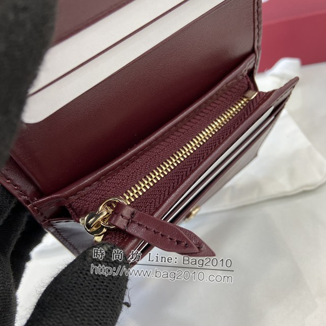 Gucci專櫃古馳最新款飾小狗細節GG迷你錢包 jh1968型號：818767